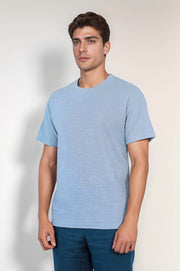 VELVARDE BÜRÜMCÜK TSHIRT MAVİ (1825)